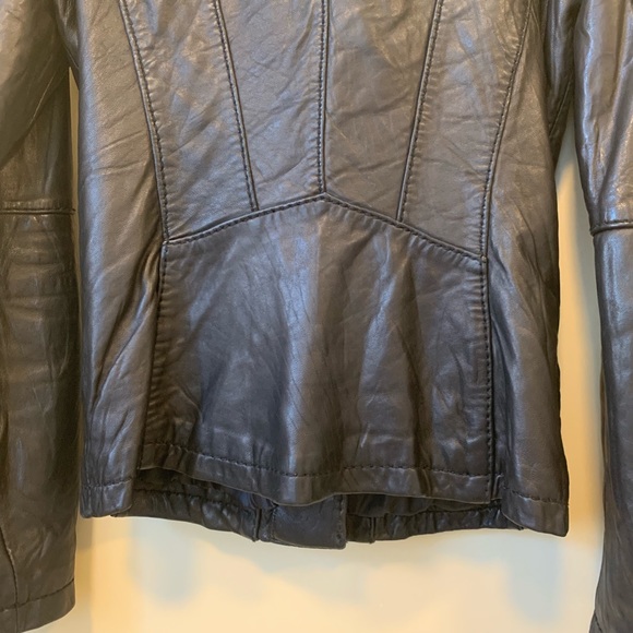 Michael Kors Black Motorcycle Biker Leather Jacket - Picture 6 of 8